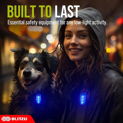 4 Pack LED Safety Light, Clip on Reflective Gear Lights for Walking at Night, Running, Jogging, High Visibility Strobe Light Accessories for Runners, Kids, Hiking, Kayak, Cycling, Camping, Boat