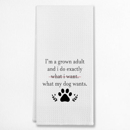 EIONEY Modern Multi3 Cotton Kitchen Cloths, 24 x 16 Inches, Dish Towels & Tea Towels, Dog Lovers Gift