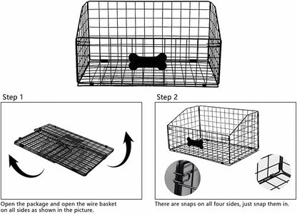 Dog Toy Bin-Dog Toy Basket-Metal Storage Box-Chew-Proof Dog Food Toy Storage Container-Toy Box For Living Room Area-Dog Storage Organizer-For Puppy Leash,Accessories, Blanket Food Storage Container.