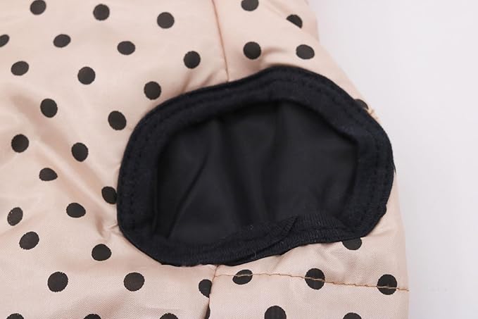 Winter Puppy Coats Warm Small Dog Jacket Pet Jackets Puppy Cold Weather Coat Pet Clothes for Small Dogs, XS, Polka Dots