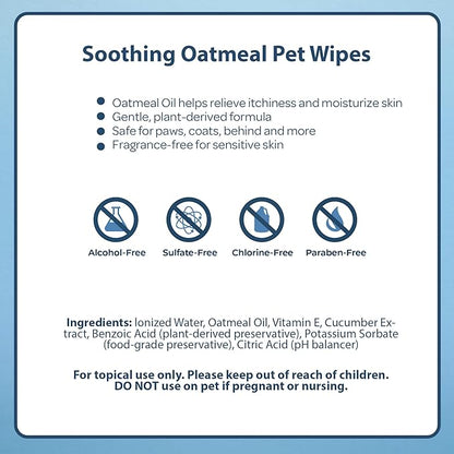 Best Pet Supplies 8" x 9" Large Unscented Dog Wipes - Cleaning and Deodorizing for Paws and Coat - Gentle Formula with Oatmeal Vitamin E for Puppies and Cats - 400 Count