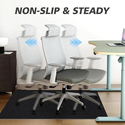 Sycoodeal Office Chair Mat,Computer Gaming Desk Chair Mat for Hard Wood & Tile Floor,Large Anti-Slip Floor Protector Rug,Easy to Clean,40" X 55" Black