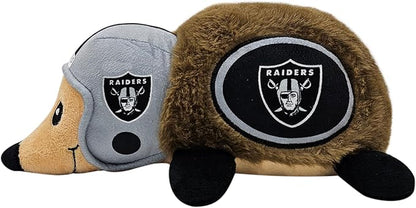 NFL LAS Vegas Raiders Plush Hedgehog Toy for Dogs & Cats, Cool Soft Pet Toy for Fun and Interactive Play, Dog Chew Toy with Squeaker, Licensed Hot Pet Toy
