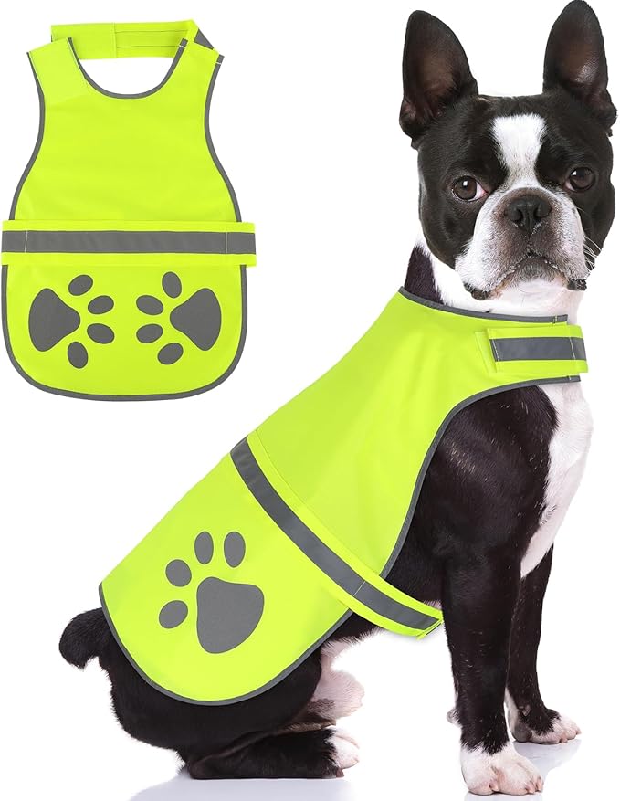Candofly Reflective Dog Vest High Visibility Dog Hunting Vest Lightweight Safety Pet Jacket for Night Walking Camping (Neon Green, Medium)
