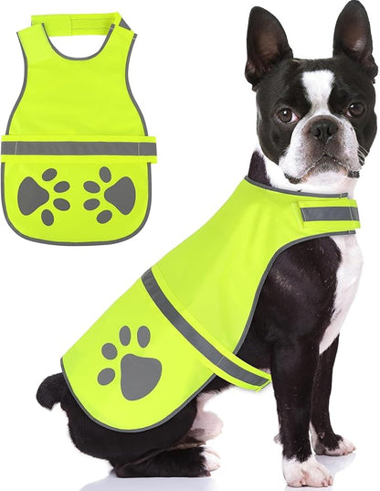 Candofly Reflective Dog Vest High Visibility Dog Hunting Vest Lightweight Safety Pet Jacket for Night Walking Camping (Neon Green, Medium)