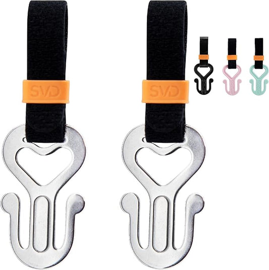 SVD.PET 2PC Dog Poop Bag Holder, Stainless Steel Waste Bag Holder, Dog Poop Bag Carrier, Hand Free Holder (Metal)