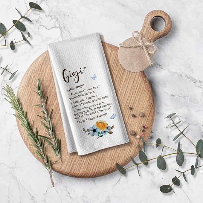 Kitchen Towels for Gigi-Funny Joked Hand Dish Kitchen DéCor, Hilarious Absorbent Tea Towel, for Mimi Nana Grandmother On Mother's Day,Birthday,Christmas,Thanksgiving 16" x 24"