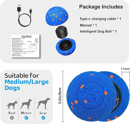 Interactive Dog Toys: Smart Dog Ball – Auto-Bounce, Vibrating & Jumping Action! Durable Duraspin Design for Aggressive Chewers. Rechargeable & Long-Lasting, Keeps Dogs Busy and Entertained Pink.