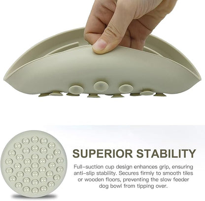 Slow Feeder Dog Bowls, Interactive Silicone Dog Feeding Bowls for Dogs & Cats, Slow Feeder Non-Slip with Suction Cups, Anti-Choking, Non BPA, Reduces Boredom, Anxiety, Dishwasher Microwave Safe