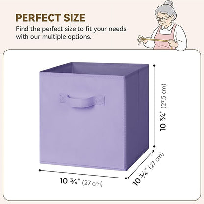 GRANNY SAYS 11 Inch Cube Storage Bins, 6 Pack Cube Storage Organizer with Handles, Storage Cubes for Shelves, Closet, Shelf Oganizer Bins, Purple Gradient