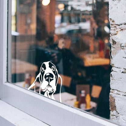 WIRESTER 6 inch Clear Vinyl Decal Sticker Decoration for Car Window (Or Any Flat Surface) - Basset Hound Dog