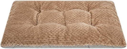 Fuzzy Deluxe Pet Beds, Super Plush Dog or Cat Beds Ideal for Dog Crates, Machine Wash & Dryer Friendly (15" x 23", S-Mocha)