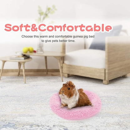 BWOGUE Hamster Bed,Round Velvet Warm Sleep Mat Pad for Hamster/Hedgehog/Squirrel/Mice/Rats and Other Small Animals