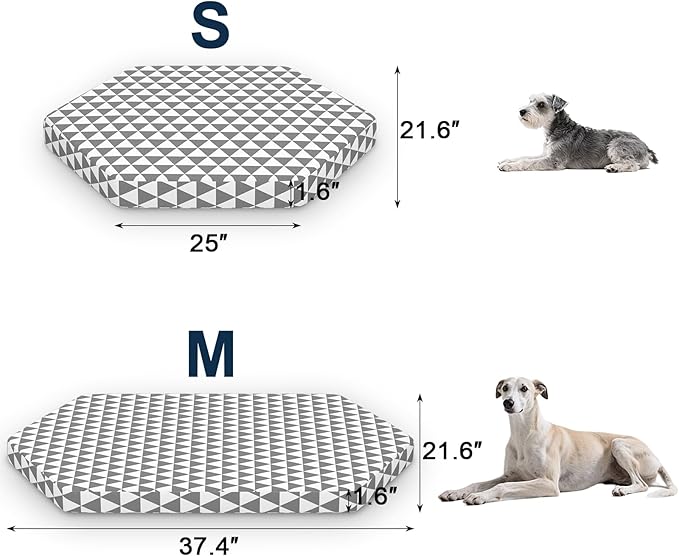 Orthopedic Dog Beds for Small Dogs, Pet Bed with 6 Sides,Removable & cleanable Cover，S