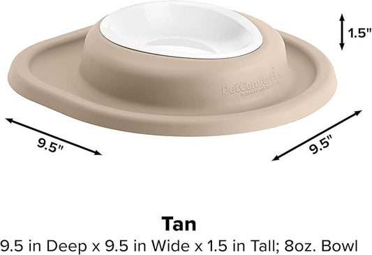 WeatherTech Single High Pet Feeding System w/Plastic Dog/Cat Bowls - 1.5" High Stand Tan (PSH0801TNTN)