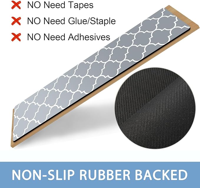 Rubber Carpet for Stairs, 15 Pack Non Slip Stair Treads Indoor for Wooden Steps, 30x8 Inch Reusable Staircase Runner Safety Step Carpet Treads for Wood Stairs, Lantern Grey