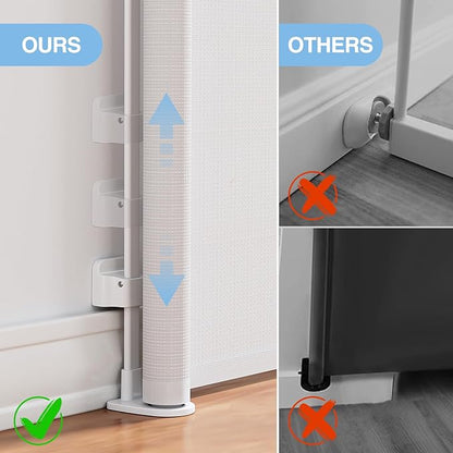 PRObebi Retractable Baby & Dog Gate - Extends to 72" Wide, 34" Tall, for Stairs, Doorways, Hallways & Outdoor Use