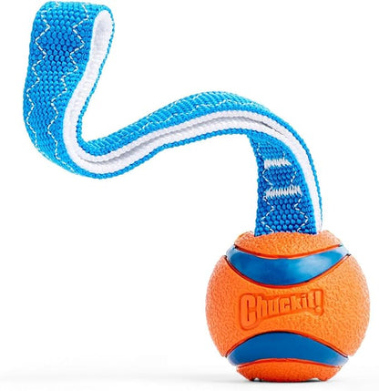 Chuckit! Ultra Tug Dog Toy, Small Fetch and Dog Ball Tug Toy for Dogs 0-20 Pounds