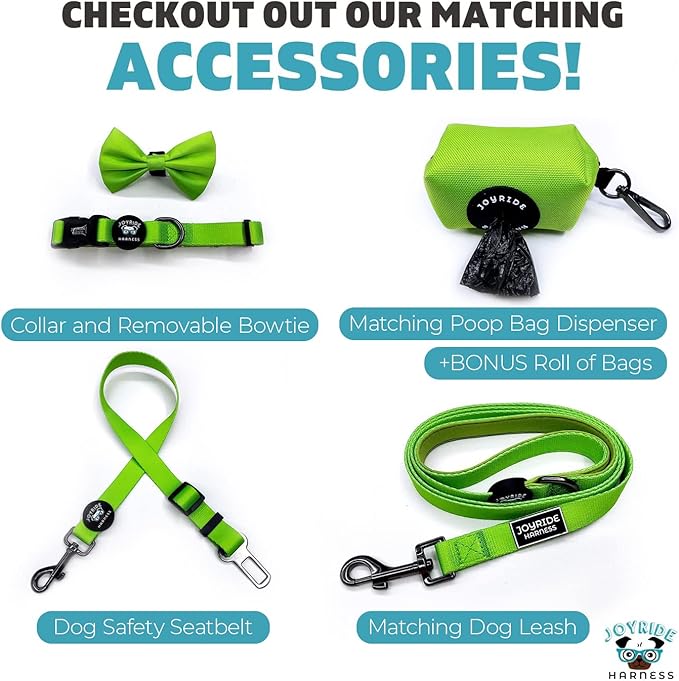 Joyride Harness Poop Bag Dispenser - 1 Additional Roll of Premium 9”x13” Poop Bags Included, D-Clip Attaches to Leash or Harness - Fits Standard Doggy Waste Bag Rolls