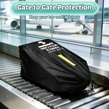 Guiseapue Car Seat Travel Bag for Airplane: Car Seat Bags for Air Travel Fit All Car Seats, Infant Carriers & Booster Seats, Carseat Cover Fit Doona Graco Evenflo, First Mothers Day Gifts for New Mom