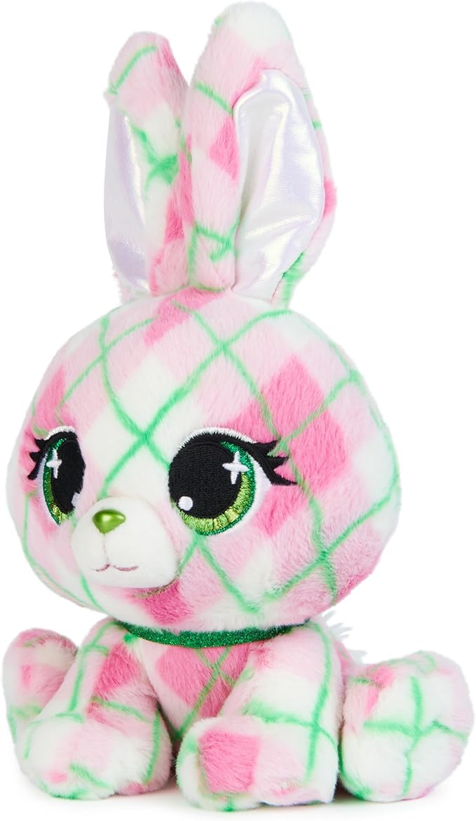 GUND P.Lushes Pets Kennedy Karrats Designer Fashion Plush Toy, Collectible Bunny Stuffed Animal, Pink and Green, 6”