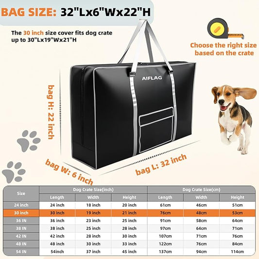 Storage Bag for Collapsible Dog Crate, Large Capacity Travel Case, Also Fits Most Pop Up Playpens, Soft Dog Beds & Cat Houses, Car Trunk Organizer