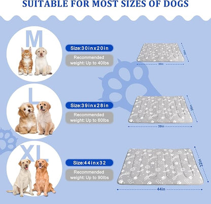 MH MYLUNE HOME Upgrade Cooling Mat for Pets, 44”x32” Cool-Chill Fiber Reinforced Padding, Heat-Absorbing Color-Changing Pet Pad, Foldable/Washable Summer Bed