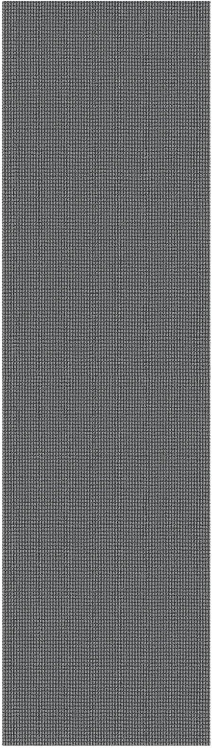 KOZYFLY Long Runners for Hallways 2x12 ft Washable Kitchen Runner Non Slip Rubber Backed Hallway Rugs Cotton Entryway Runner Rug Floor Carpet for Indoor Hall, Backdoor, Kitchen, Grey/Dark Grey