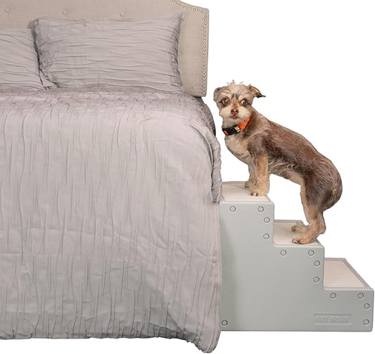 Pet Gear Pet Step III & IV Pet Stairs for Small Dogs and Cats up to 50 pounds, Lightweight, No Tools Required, 13 Colors to Choose from, New Essential Grey, 3 Steps