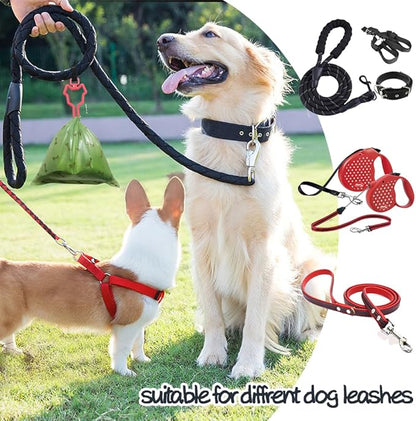Dog Poop Bag Holder, Waste Bag Holder, Dog Poop Bag Carrier, Hand Free Holder (10 pack, Red)
