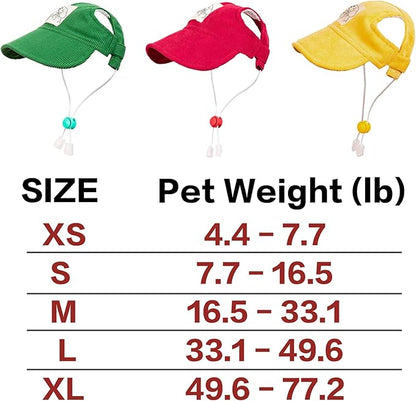 Pet Dog Baseball Cap, Cat Hat, Cat Dog Sun Cap with Ear Holes, Adjustable Puppy Outdoor Sun Hat (Purple, X-Large)
