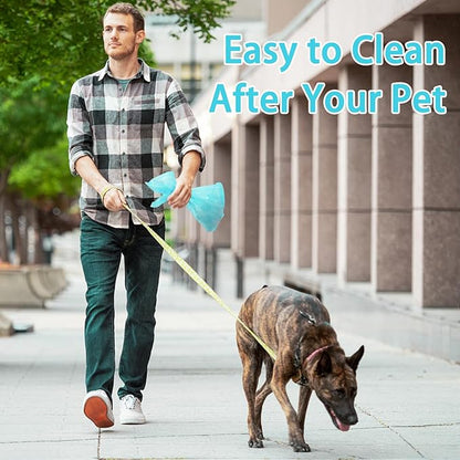 Toplive Dog Poop Bags Rolls, Dogs Waste Bag for Dog Doggie, Thick & Leak-Proof Poop Bag Doggy for Outdoor Puppy Walking and Travel, 16 Rolls (240 Bags), Blue