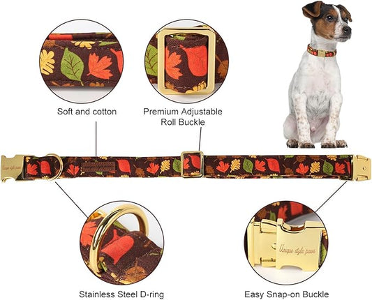 Unique style paws Dog Collar Metal Buckle Gift for Small Medium Large Boys Girls Dogs, XS