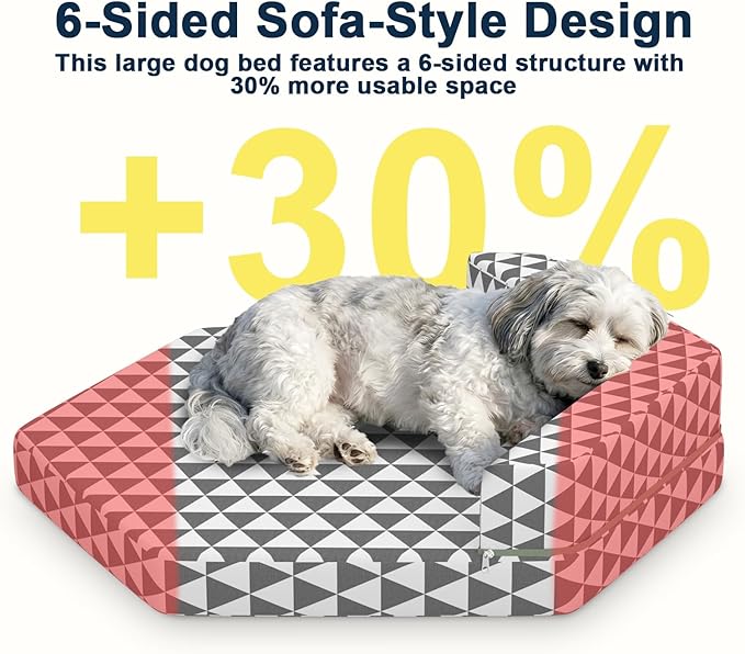 Orthopedic Dog Beds for Small Dogs, Pet Bed with Sides,Removable Bolsters & cleanable Cover，s