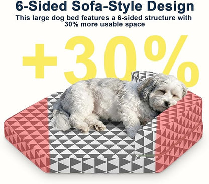 Orthopedic Dog Beds for Small Dogs, Pet Bed with Sides,Removable Bolsters & cleanable Cover，s