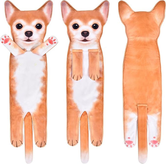 AGRIMONY Chihuahua Funny Dog Hand Towels for Kitchen Bathroom - Dog Mom Dad Gifts for Women Men- Easter Mothers Fathers Days Valentines Day Housewarming Birthday Gifts for Animal Lovers