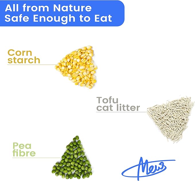 Tofu Cat Litter, Dr. PawPaw Clumping Cat Litter, Honeysuckle Scent 18 lb (3 x 6 lb Bags), Dust-Free Keep Kitty Tidy, Superior Odor Control Keep Step Fresh