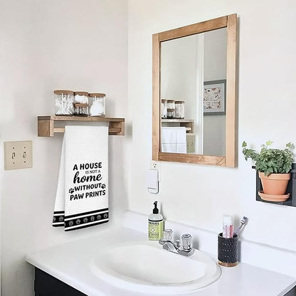 Dog Kitchen Towels, Dog Mom Dad Lovers Owner Gifts for Women Men Dish Tea Towels, Pet Lover Gifts Decorative Hand Towels for Kitchen Bathroom Decor, 16x24 Inch