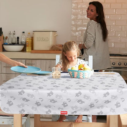 Splat Mat by Mealtime Under High Chair - Baby Feeding Set, Anti-Slip Portable Picnic Mat for Baby Art/Crafts/Playtime, Machine Washable and Waterproof, 46x42