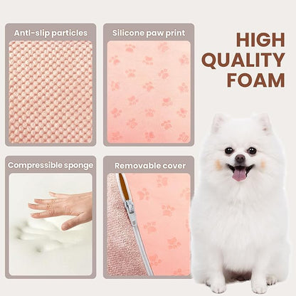 Dog Stairs for Small Dogs, 3 Tiers High Density Foam Dog Ramp, Extra Wide Non-Slip Pet Steps for High Beds Or Couch, Soft Foam Doggie Ladder for Dogs Injured, Older Pets, Small Cats