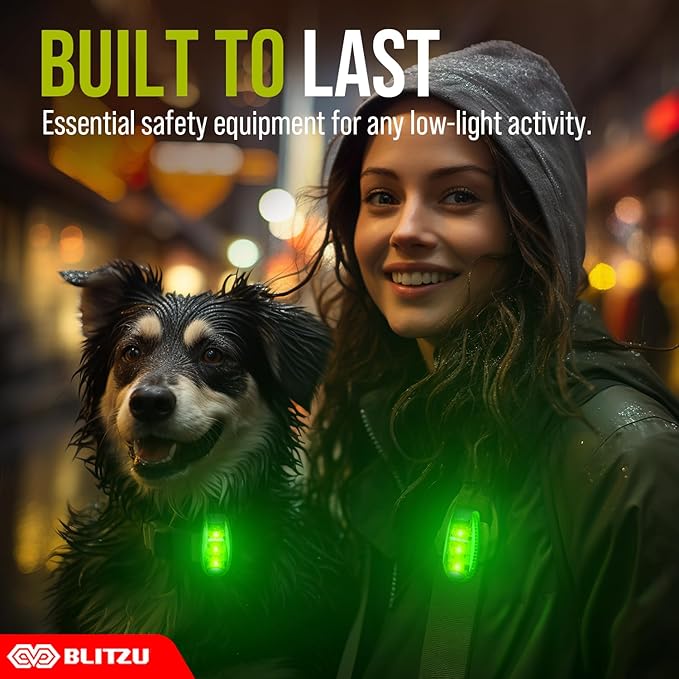 4 Pack LED Safety Light, Clip on Reflective Gear Lights for Walking at Night, Running, Jogging, High Visibility Strobe Light Accessories for Runners, Kids, Hiking, Kayak, Cycling, Camping, Boat
