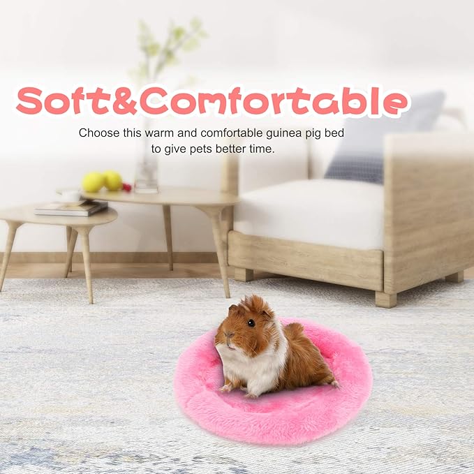 BWOGUE Hamster Bed,Round Velvet Warm Sleep Mat Pad for Hamster/Hedgehog/Squirrel/Guinea Pig/Rats and Other Small Animals
