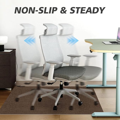 Sycoodeal Office Chair Mat for Hardwood Floor,Office Computer Gaming Chair Mat for Tile Floor,Large Floor Protector Rug,Anti-Slip,Easy to Clean,Coffee(55"x36")