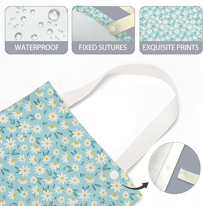 Daisy Decor Car Trash Bag Car Garbage Bag Hanging Cars Trash Can Spring Decor Waterproof Cars Back Seat Organizer for Vehicle Travelling Swimming Camping