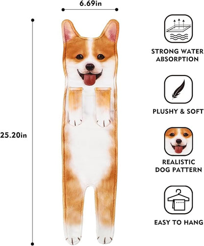 AGRIMONY Funny Corgi Dog Hand Towels for Kitchen Bathroom - Dog Mom Dad Gifts for Women Men Teens Kids-Easter Mothers Fathers Days Valentines Housewarming Birthday Gifts for Corgi Lovers
