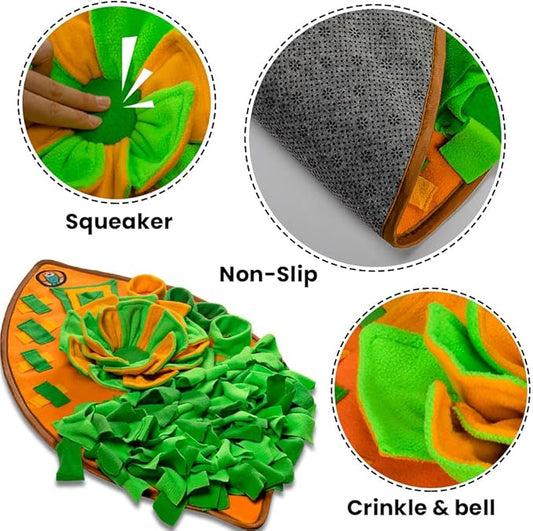 AWOOF Snuffle Mat for Dogs, Dog Cats Nosework Feeding Mat, Pet Interactive Dog Puzzle Toys Encourages Natural Foraging Skills for Training and Stress Relief