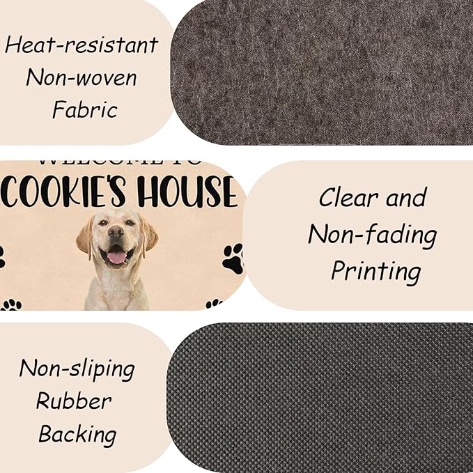 Custom Doormat with Family Name - Personalized Entryway Door Mat Front Door Mat for Outdoor Decor Entrance Mat Housewarming Gift with Anti-Slip Backing