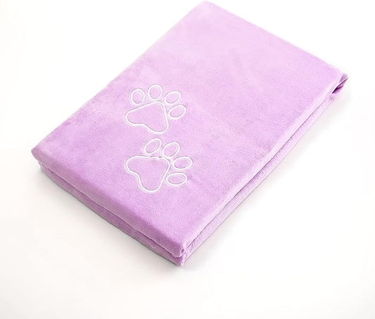 Unconditional Love | Premium Pet Drying Towel | Ultra Absorbent and Soft Microfiber Towel for Dogs and Cats (Lilac)