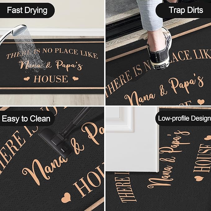 Custom Doormat with Family Name - Personalized Entryway Door Mat Front Door Mat for Outdoor Decor Entrance Mat Housewarming Gift with Anti-Slip Backing