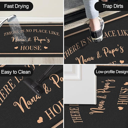 Custom Doormat with Family Name - Personalized Entryway Door Mat Front Door Mat for Outdoor Decor Entrance Mat Housewarming Gift with Anti-Slip Backing